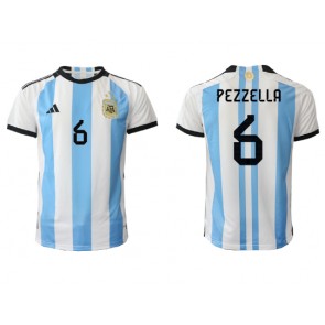 Argentina German Pezzella #6 Hjemmebanetrøje VM 2022 Kort ærmer